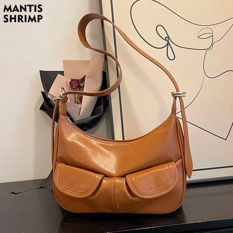 Women Bag Simple Elegant Shoulder Bags Woman Brand Crossbody Quality PU Leather Designer Bags Luxury Versatile Underarm Package
Women Bag Simple Elegant Shoulder Bags Woman Brand Crossbody Quality PU Leather Designer Bags Luxury Versatile Underarm Package