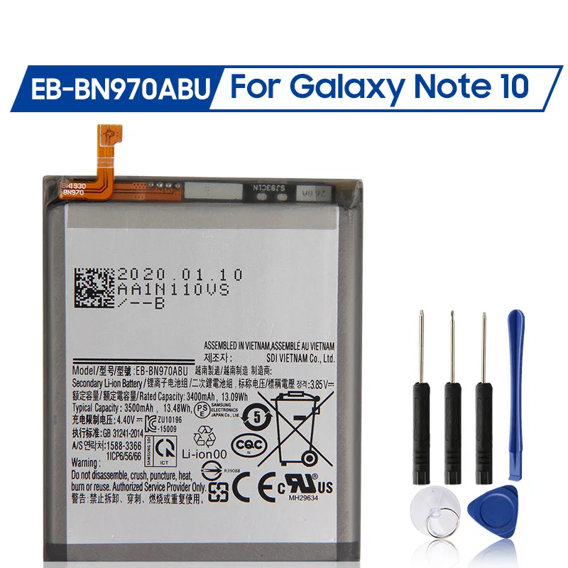 Replacement Battery EB-BN970ABU For Samsung Note10 Note 10 5G version Rechargeable Battery 3500mAh Note10 5G Battery
Replacement Battery EB-BN970ABU For Samsung Note10 Note 10 5G version Rechargeable Battery 3500mAh Note10 5G Battery
