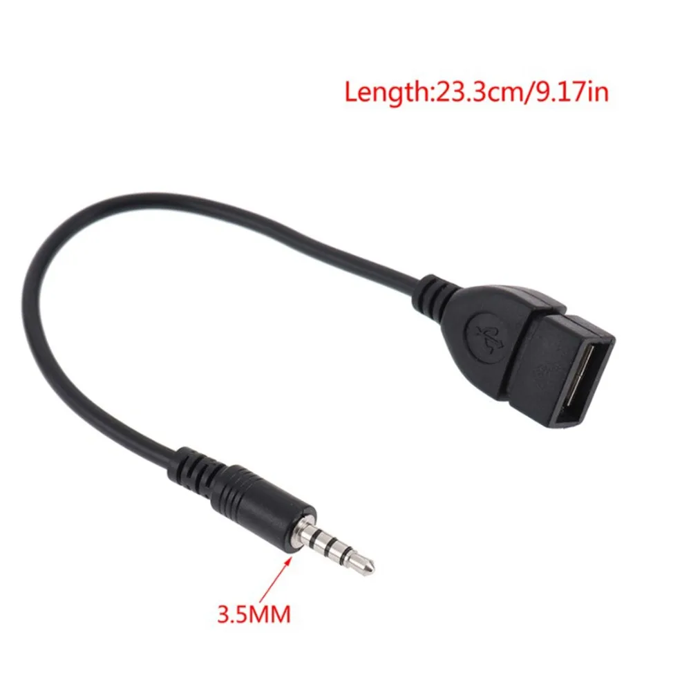 For Read USB Flash Drive Or Card Reader 3.5mm Male To USB 2.0 Female Audio Plug Adapters ABS Black
For Read USB Flash Drive Or Card Reader 3.5mm Male To USB 2.0 Female Audio Plug Adapters ABS Black