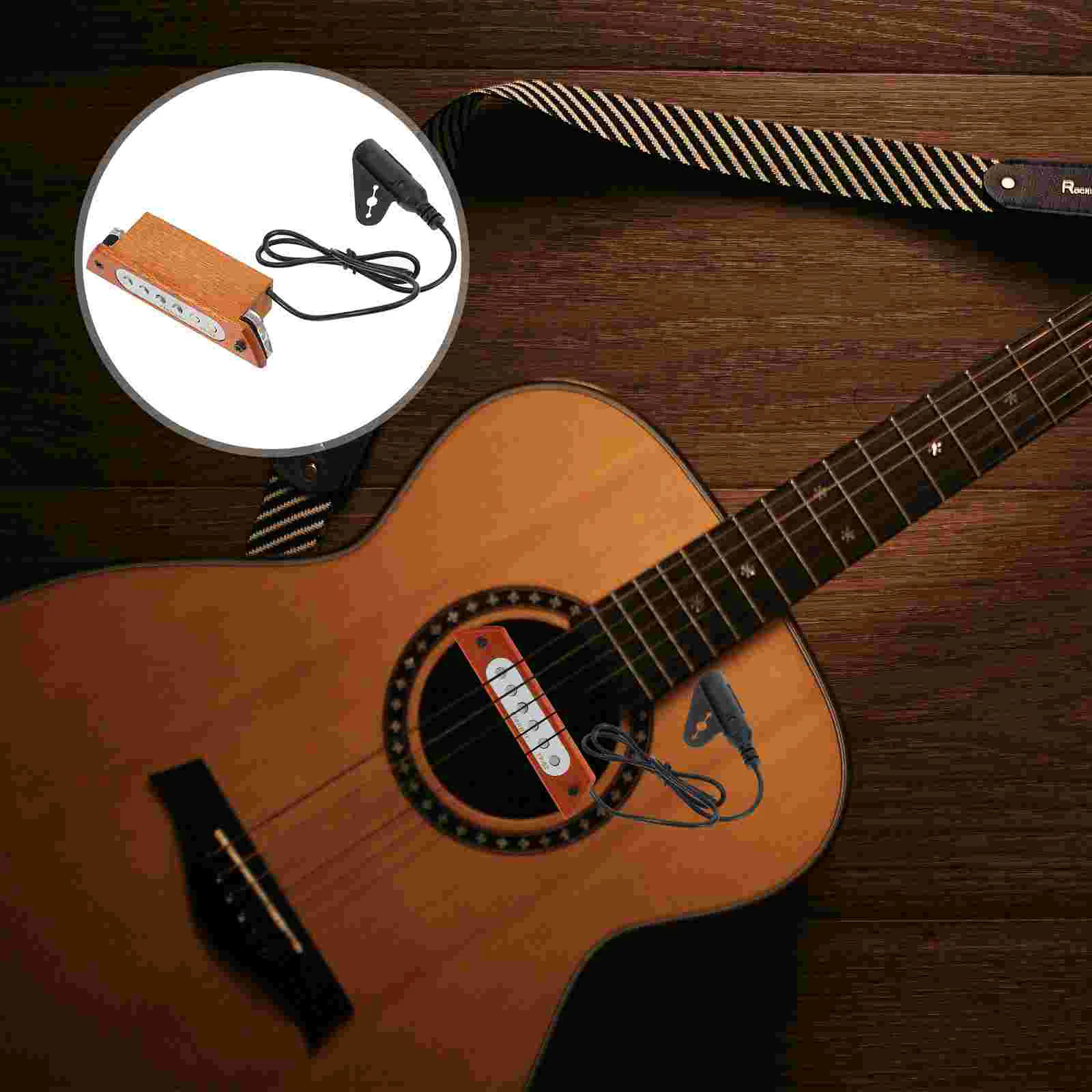 1Pc Multi-function Musical Instrument Pickup Acoustic Guitar Pickup (Dark wood color)
1Pc Multi-function Musical Instrument Pickup Acoustic Guitar Pickup (Dark wood color)