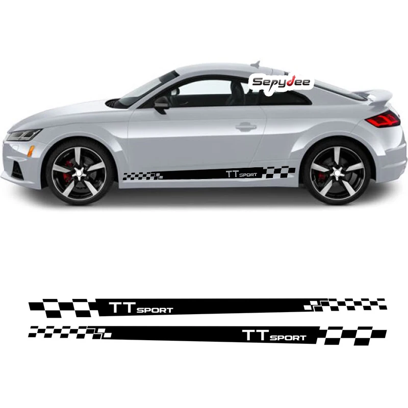 1 Pair Car Door Side Skirt Sticker Racing Sport Stripes Auto Body Decor Vinyl Film Decals For Audi TT RS Car Accessories
1 Pair Car Door Side Skirt Sticker Racing Sport Stripes Auto Body Decor Vinyl Film Decals For Audi TT RS Car Accessories