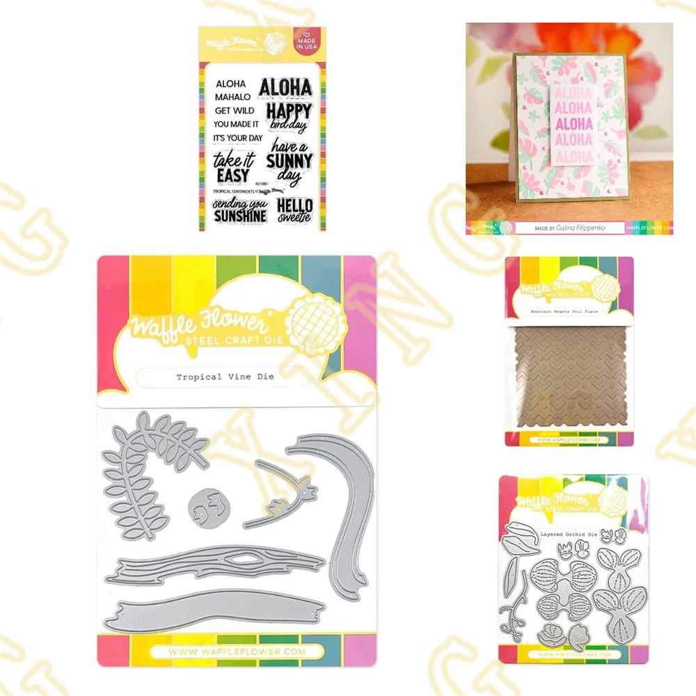 Newest Abstract Hearts Orchid Sentiments Tropical Vine Metal Cutting Dies Stamps Hot Foil Scrapbook Stencil Embossing Template
Newest Abstract Hearts Orchid Sentiments Tropical Vine Metal Cutting Dies Stamps Hot Foil Scrapbook Stencil Embossing Template