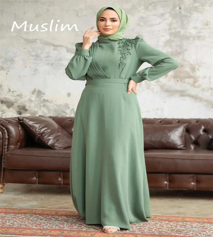 New In Mint Green Evening Dress Muslim 2023 Beaded Islamic Arabic Turkish Prom Dresses Long Sleeve Elegant Abaya Formal Gown
New In Mint Green Evening Dress Muslim 2023 Beaded Islamic Arabic Turkish Prom Dresses Long Sleeve Elegant Abaya Formal Gown