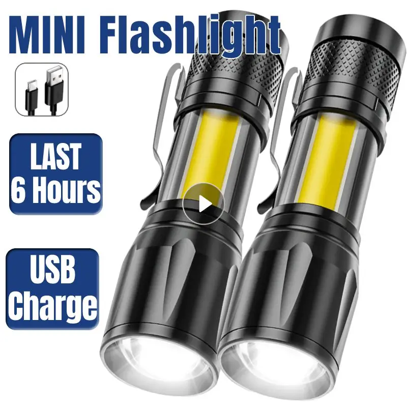 Built In Battery Zoom Mini Led Flashlight Torch Lamp Lantern 2000Lumen Adjustable Penlight USB Rechargeable Waterproof T6 Light
Built In Battery Zoom Mini Led Flashlight Torch Lamp Lantern 2000Lumen Adjustable Penlight USB Rechargeable Waterproof T6 Light