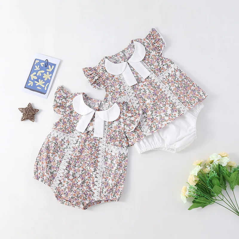 New Cute Baby Summer Clothes Baby Rompers Floral Print Doll Collar Flying Sleeve Baby Jumpsuits Newborn Baby Clothes Girls 0-24M
New Cute Baby Summer Clothes Baby Rompers Floral Print Doll Collar Flying Sleeve Baby Jumpsuits Newborn Baby Clothes Girls 0-24M
