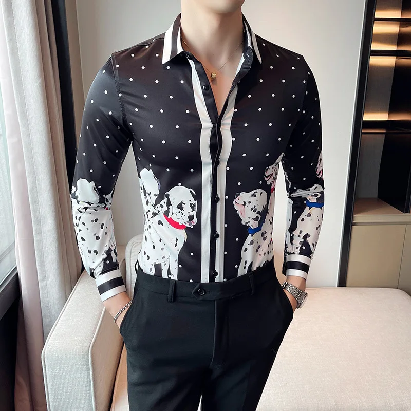 2021 Autumn Mens Shirt Temperament Long-sleeved Slim Casual Shirts Business Social Men Clothing Streetwear Party Tuxedo
2021 Autumn Mens Shirt Temperament Long-sleeved Slim Casual Shirts Business Social Men Clothing Streetwear Party Tuxedo