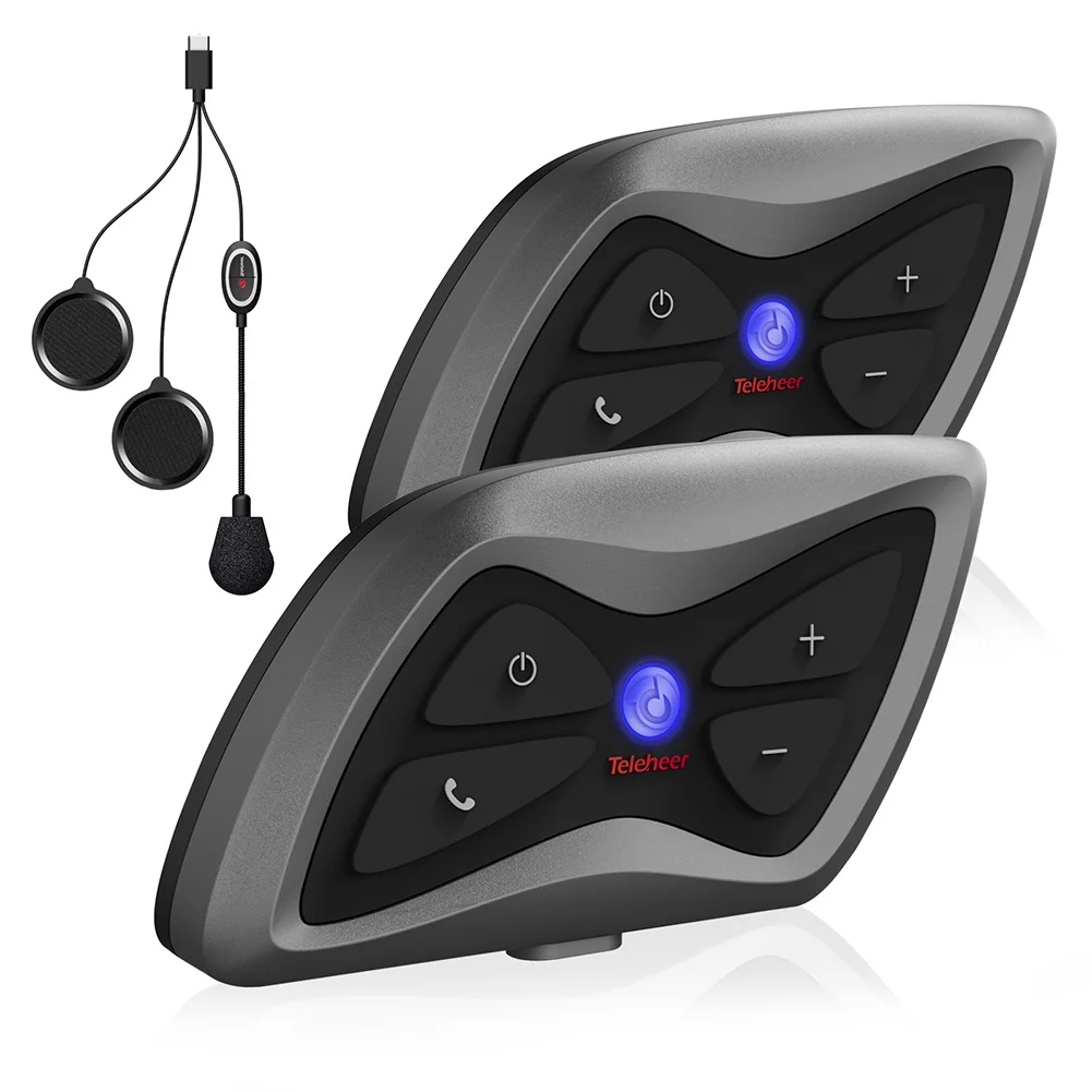Teleheer T6Plus Motorcycle Helmet Headset Bluetooth 1500M Real-time Communicator Waterproof Two Person Intercom
Teleheer T6Plus Motorcycle Helmet Headset Bluetooth 1500M Real-time Communicator Waterproof Two Person Intercom