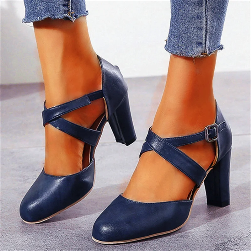 2023 New Roma Pumps for Women Retro Sandals High Heel Ankle Summer Belt Buckle Pumps Casual Women's Shoes Size 35-43
2023 New Roma Pumps for Women Retro Sandals High Heel Ankle Summer Belt Buckle Pumps Casual Women's Shoes Size 35-43