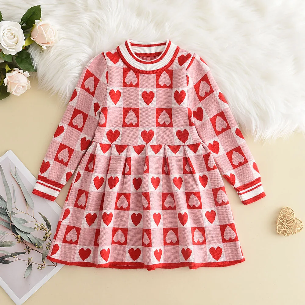 Menoea Winter Girls Knitting Wool Long Sleeve Dress Autumn New Girl Baby Ruffle Knitted Sweater Love Print Dress Casual Clothes
Menoea Winter Girls Knitting Wool Long Sleeve Dress Autumn New Girl Baby Ruffle Knitted Sweater Love Print Dress Casual Clothes