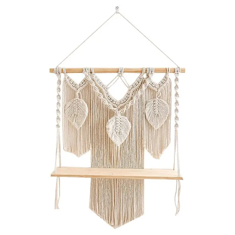 Wall Hanging Woven Tapestry Shelf Boho Decorative Rustic Wood Wall Floating Plants Shelves With Handmade Woven Rope Home
Wall Hanging Woven Tapestry Shelf Boho Decorative Rustic Wood Wall Floating Plants Shelves With Handmade Woven Rope Home