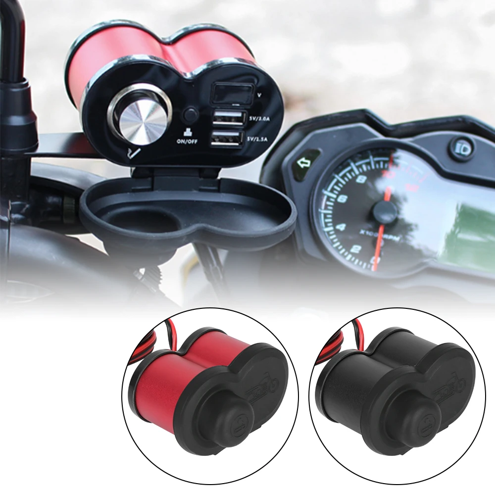 QC 3.0 Waterproof Dustproof Motorcycle Handlebar Charger Dual USB Port Cigarette Lighter Socket Digital Voltmeter Adapter
QC 3.0 Waterproof Dustproof Motorcycle Handlebar Charger Dual USB Port Cigarette Lighter Socket Digital Voltmeter Adapter