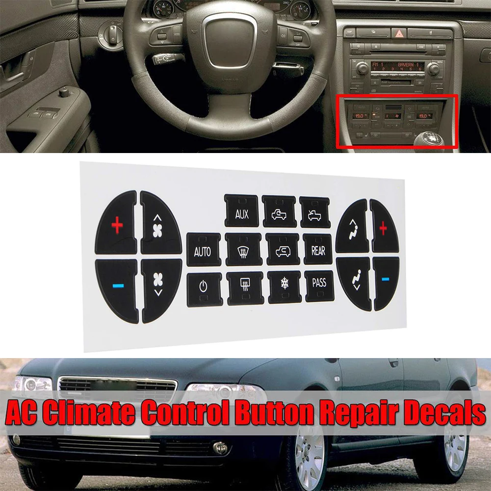 Hot Sale Car Radio Dashboard Button Repair Decorative A/C Button Sticker Interior Decor Car Decals for GM Chevrolet Accessories
Hot Sale Car Radio Dashboard Button Repair Decorative A/C Button Sticker Interior Decor Car Decals for GM Chevrolet Accessories