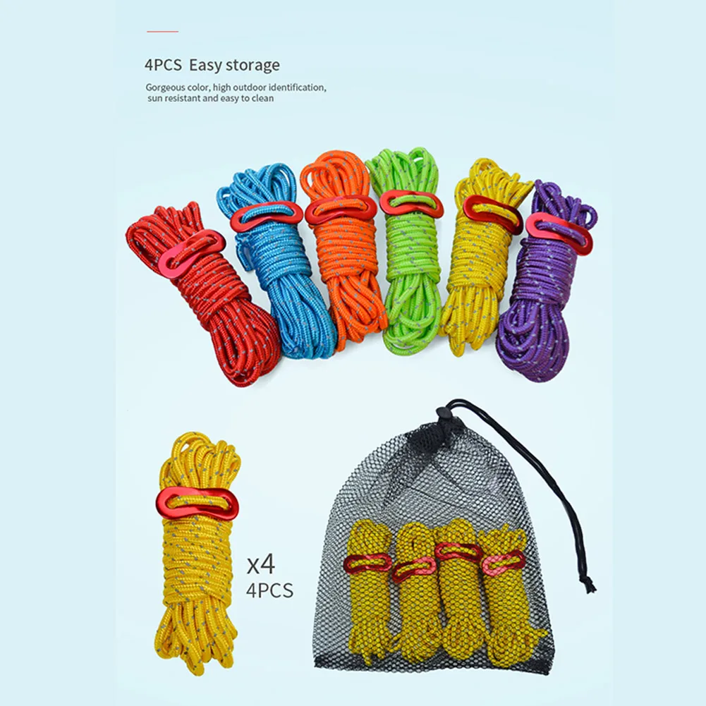 Reflective Wind Rope Tent Ropes Stripe Rope Camping Awning Rope Line Tent Fastener Wind Rope Fastener Tent Accessories
Reflective Wind Rope Tent Ropes Stripe Rope Camping Awning Rope Line Tent Fastener Wind Rope Fastener Tent Accessories