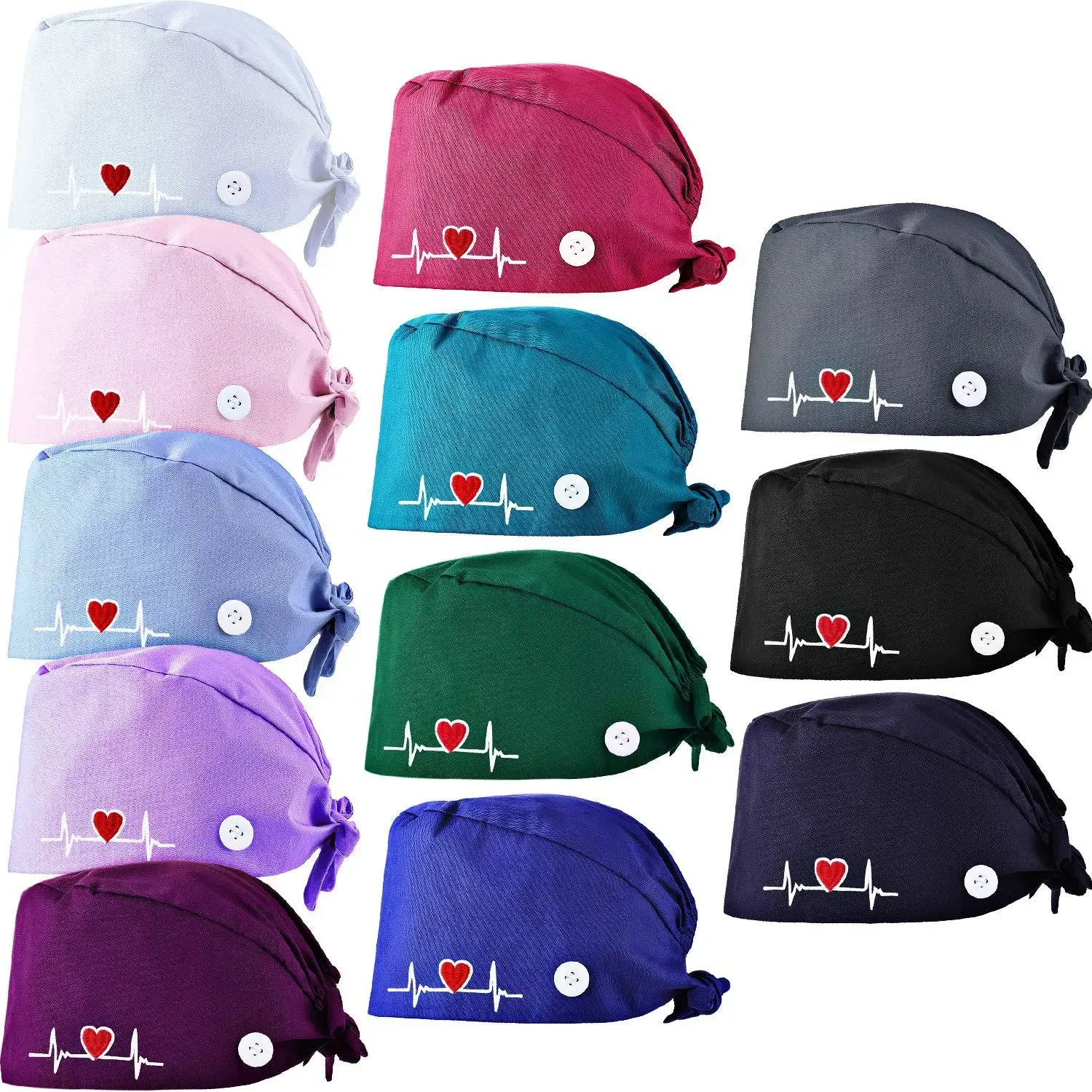 Solid Embroidered Electrocardiogram With Button Operating Room Nurse Hat Female Dental Dentist Gourd Frosted Scrub Hat
Solid Embroidered Electrocardiogram With Button Operating Room Nurse Hat Female Dental Dentist Gourd Frosted Scrub Hat