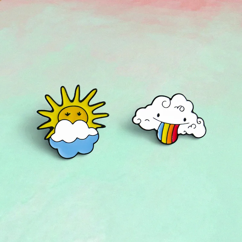 Dear-you Creative cute rainbow cloud sun badge alloy drip oil brooch badge don't have clothes bag accessories
Dear-you Creative cute rainbow cloud sun badge alloy drip oil brooch badge don't have clothes bag accessories