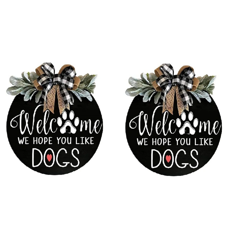 Black Round Wooden Signboard, Country Style Bow Decorative Door, Welcome Pet Signboard-ABUX
Black Round Wooden Signboard, Country Style Bow Decorative Door, Welcome Pet Signboard-ABUX