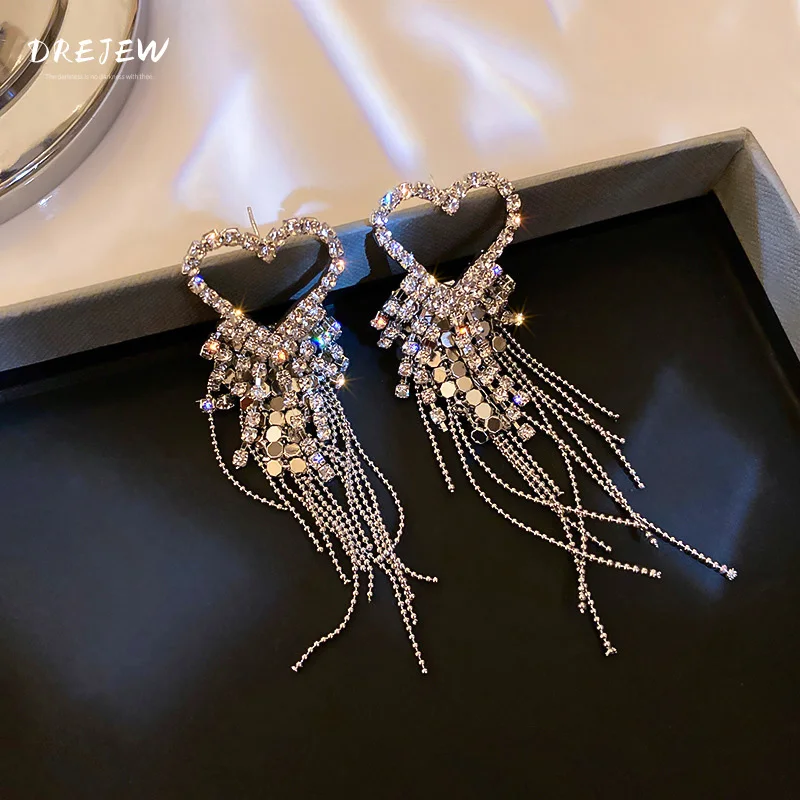 Fashion Heart Rhinestone Tassel Drop Earrings for Women Full Heart Heart Dangle Earrings 2022 Trend GIrls Jewelry
Fashion Heart Rhinestone Tassel Drop Earrings for Women Full Heart Heart Dangle Earrings 2022 Trend GIrls Jewelry