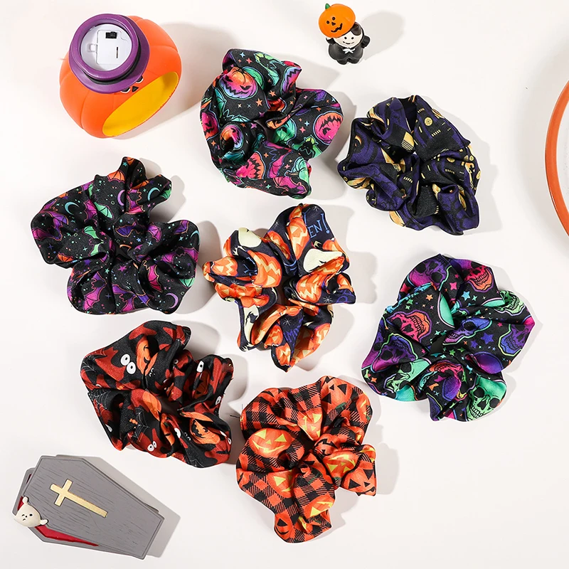 Halloween Party Women Satin Scrunchie Elastic Hair Bands Ponytail holder Headband Skeleton Print Hair Ties Hair accessories
Halloween Party Women Satin Scrunchie Elastic Hair Bands Ponytail holder Headband Skeleton Print Hair Ties Hair accessories