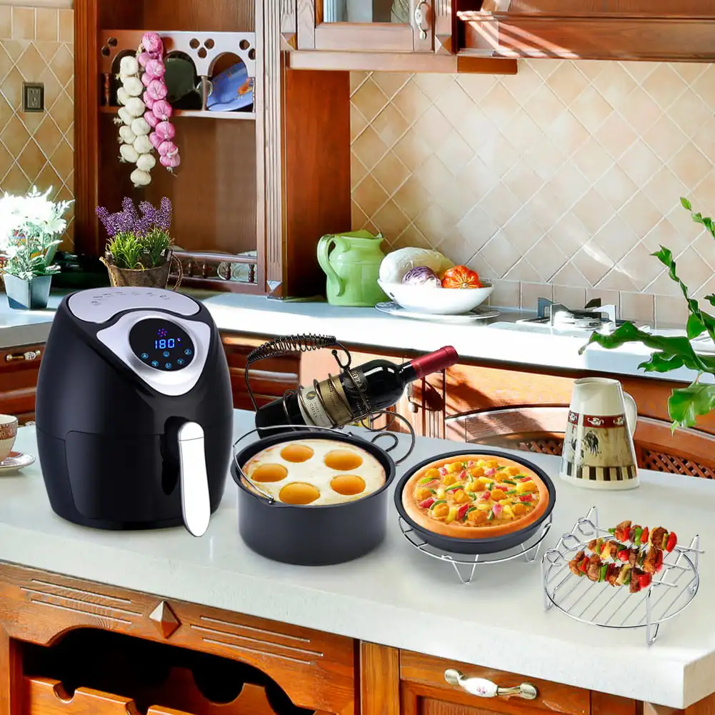 5 in 1 Multifunctional Air Fryer Accessories Set Kit Parts Metal Holder Skewer Rack Cake Barrel (Not Include The Air Fryer)
5 in 1 Multifunctional Air Fryer Accessories Set Kit Parts Metal Holder Skewer Rack Cake Barrel (Not Include The Air Fryer)