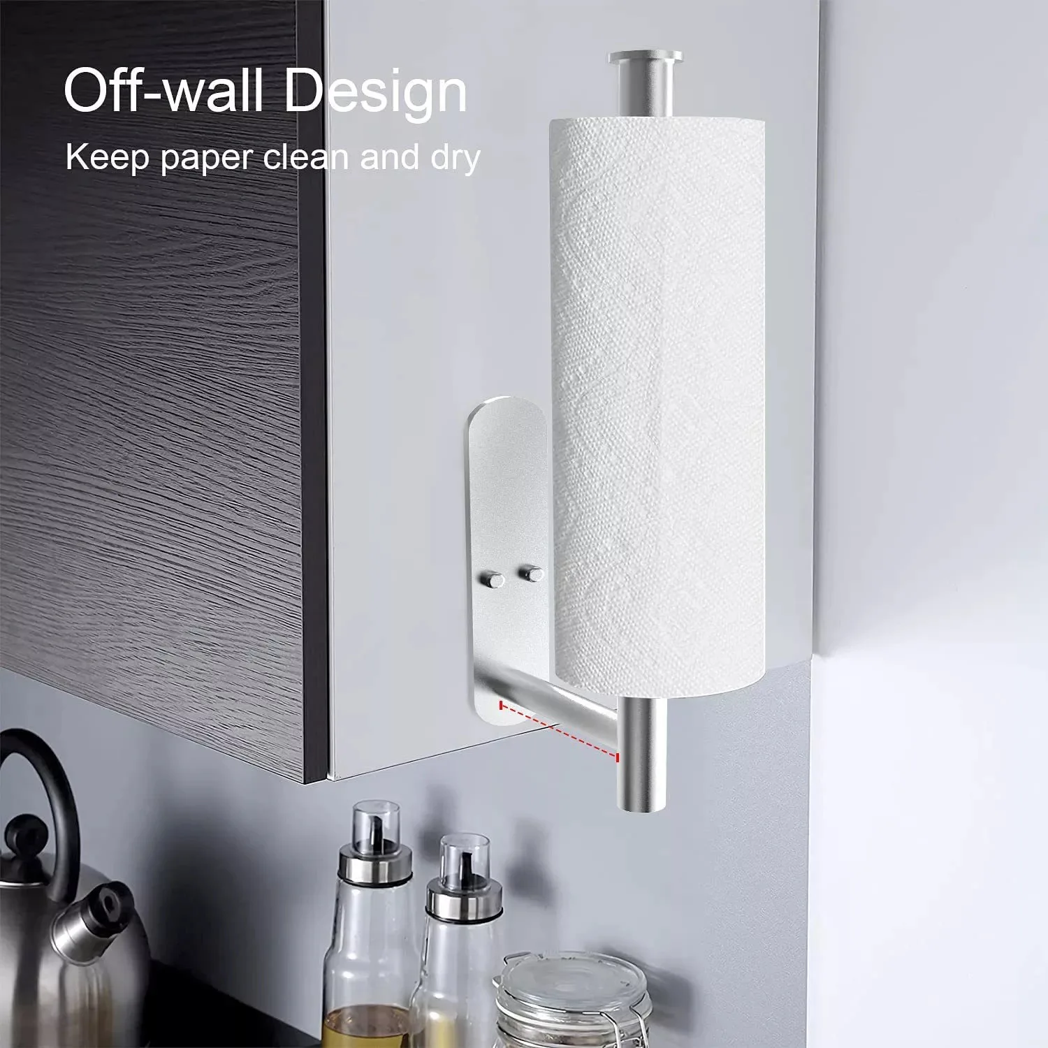 Paper Towel Holder with Adhesive Under Cabinet Mount- No Drilling Wall Mount Sticky l Rack Stick on Wall for Home Kitchen
Paper Towel Holder with Adhesive Under Cabinet Mount- No Drilling Wall Mount Sticky l Rack Stick on Wall for Home Kitchen