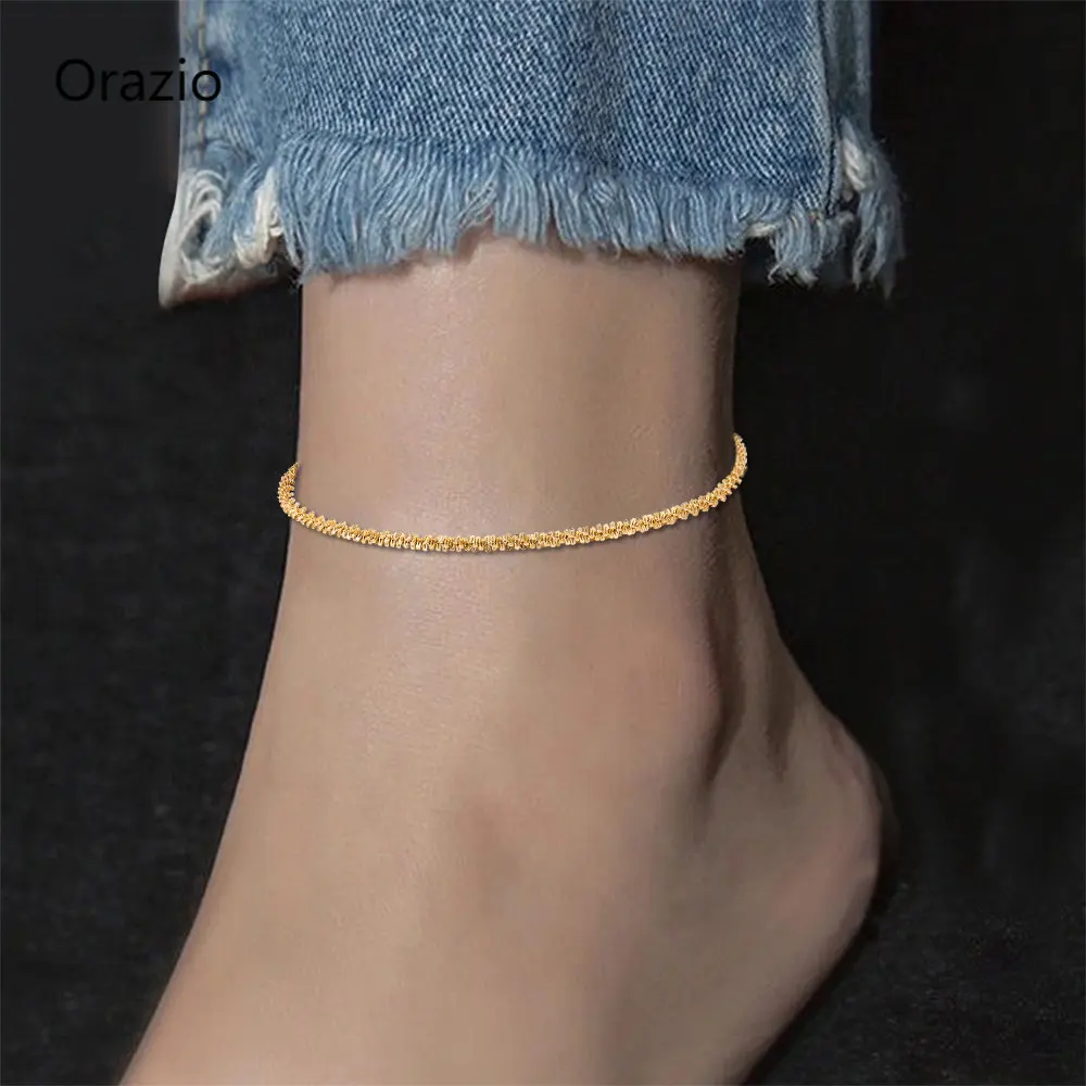 Orazio Gold Color Cauliflower Anklet Bracelet On The Leg Fashion Female Anklets Barefoot For Women Leg Chain Beach Foot Jewelry
Orazio Gold Color Cauliflower Anklet Bracelet On The Leg Fashion Female Anklets Barefoot For Women Leg Chain Beach Foot Jewelry