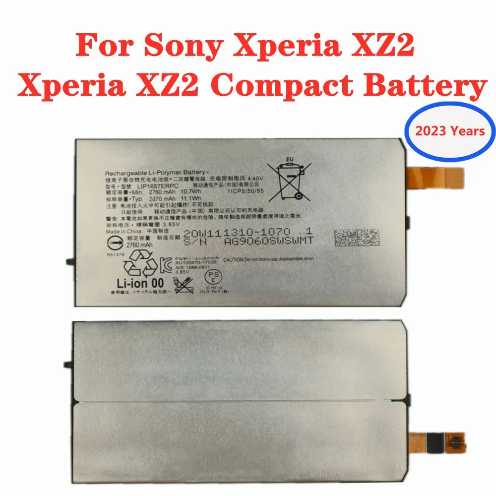 Аккумулятор LIP1657ERPC для Sony Xperia XZ2 Mini / Xperia XZ2 Compact / H8314 / H8324/SO-05K, Сменный аккумулятор для телефона 2870 мАч
Аккумулятор LIP1657ERPC для Sony Xperia XZ2 Mini / Xperia XZ2 Compact / H8314 / H8324/SO-05K, Сменный аккумулятор для телефона 2870 мАч