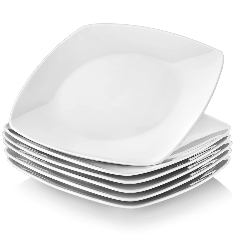 MALACASA Julia 6-Piece White Square Porcelain Dinner Plate Set Restaurant Salad Fruit Beef Flat Plate Set (23.5 * 23.5 * 2cm)
MALACASA Julia 6-Piece White Square Porcelain Dinner Plate Set Restaurant Salad Fruit Beef Flat Plate Set (23.5 * 23.5 * 2cm)