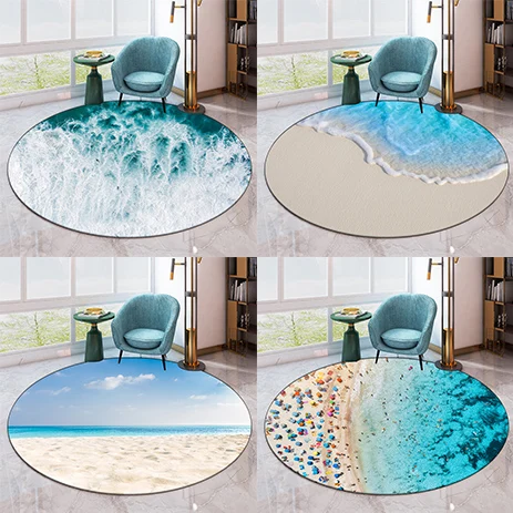 Домашний декор, прикроватный коврик для подростковой комнаты, Круглый пляжный ковер для гостиной, дивана, столика, спальни, ковер для ванной... 
Домашний декор, прикроватный коврик для подростковой комнаты, Круглый пляжный ковер для гостиной, дивана, столика, спальни, ковер для ванной...