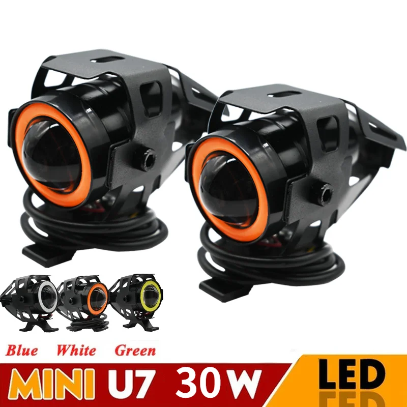2PCS 30W Mini Motorcycle Headlight Bulbs U7 Moto Headlamp Spotlights Fog Head Light Driving Running Light with ON/OFF Switch
2PCS 30W Mini Motorcycle Headlight Bulbs U7 Moto Headlamp Spotlights Fog Head Light Driving Running Light with ON/OFF Switch