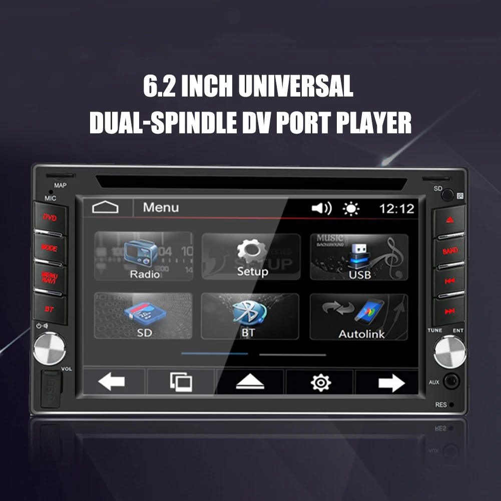 Car stereo 1080P Dvd player car 2 din stereo receiver for car radio 6.2inch Touch Screen with Bluetooth-Compatible auto accessor
Car stereo 1080P Dvd player car 2 din stereo receiver for car radio 6.2inch Touch Screen with Bluetooth-Compatible auto accessor