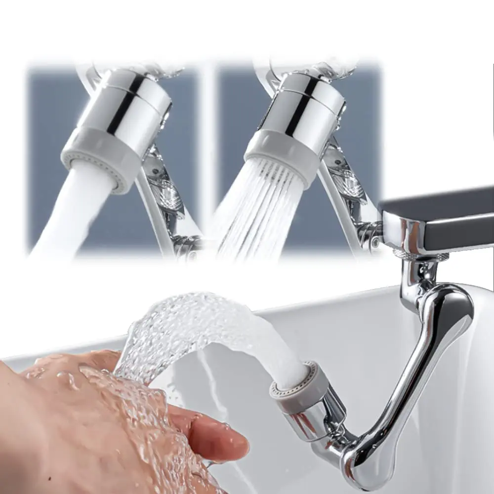 

Rotatable Multifunctional Extension Faucet Aerator 1080 Degree Swivel Robotic Arm Water Filter Sink Water Tap Bubbler Sink Fit