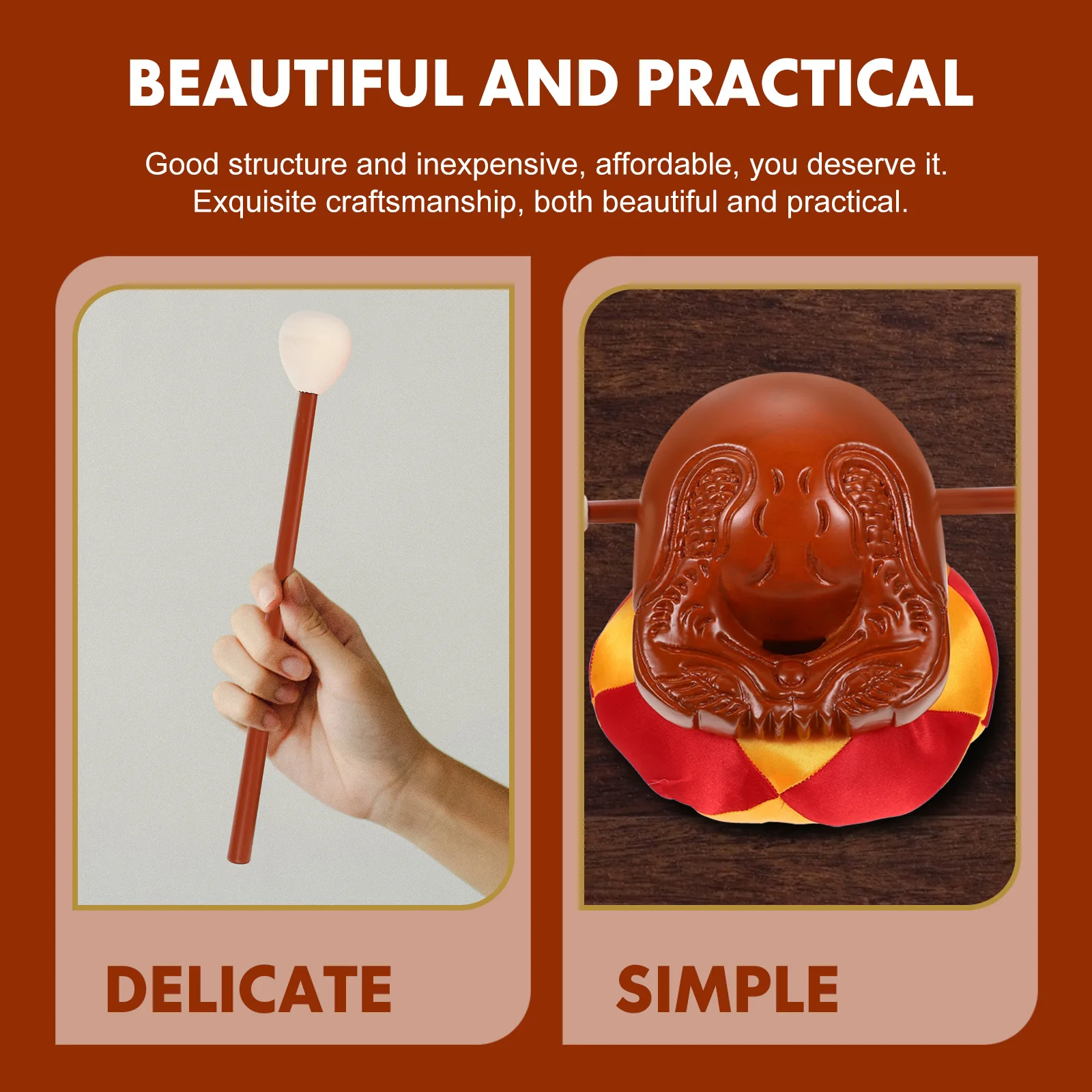 Blockwooden Instrument Temple Fish Drum Wood Zen Decoration Percussion Supply Ornament Monk Knocker Musical Table Accessories
Blockwooden Instrument Temple Fish Drum Wood Zen Decoration Percussion Supply Ornament Monk Knocker Musical Table Accessories