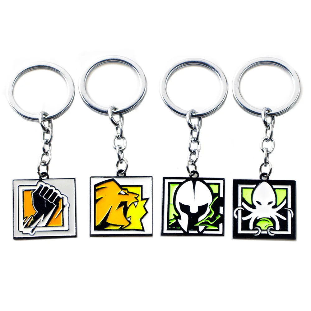 Rainbow Six 6 Siege Enamel Keychain for Men ALIBI MAESTRO LION FINKA Metal Key Ring Holder Porte Clef Collection Jewelry Gift
Rainbow Six 6 Siege Enamel Keychain for Men ALIBI MAESTRO LION FINKA Metal Key Ring Holder Porte Clef Collection Jewelry Gift