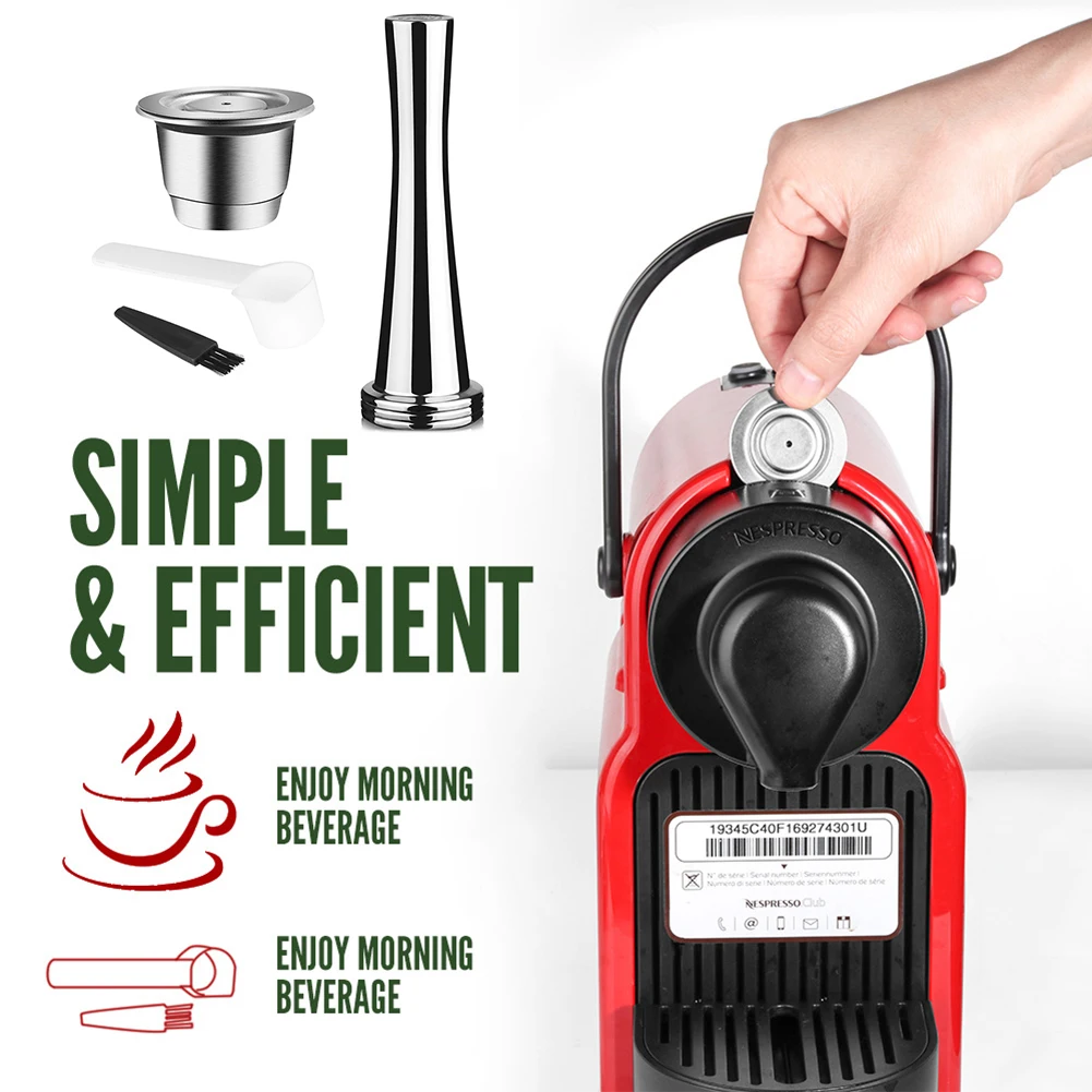 Reusable Coffee Capsules Refillable Filters Stainless Steel Espresso Capsules Coffee Pods Powder Press for Nespresso Machines
Reusable Coffee Capsules Refillable Filters Stainless Steel Espresso Capsules Coffee Pods Powder Press for Nespresso Machines
