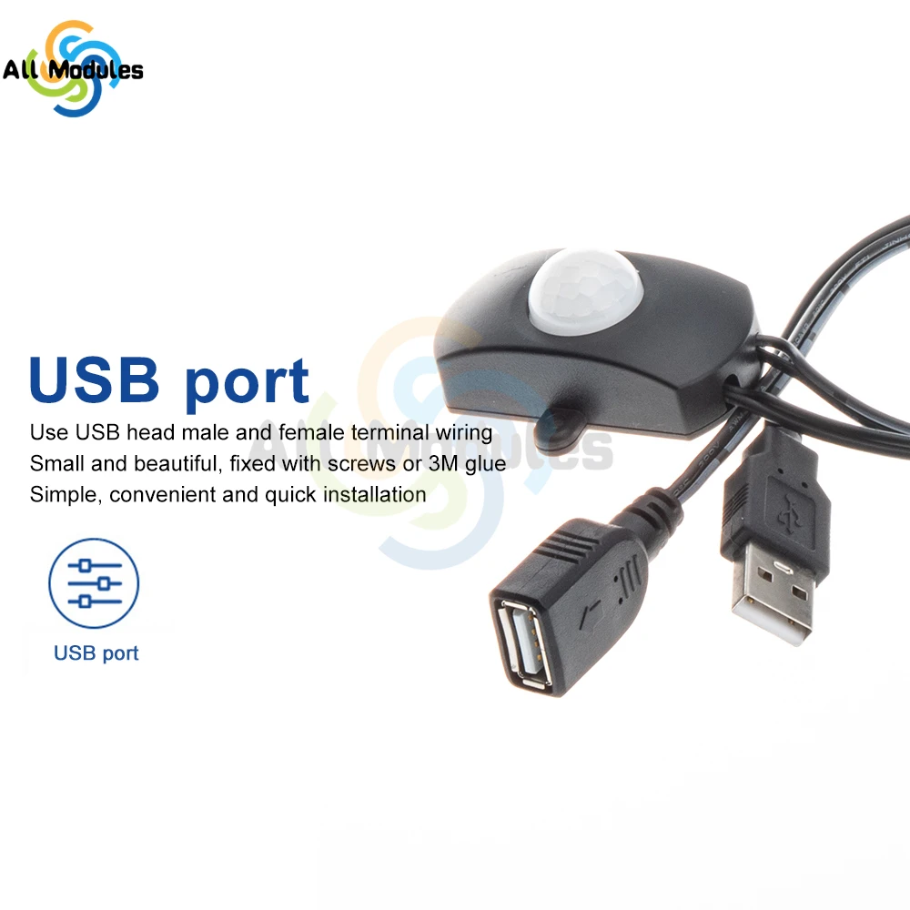 Mini Adjustable PIR Infrared Motion Sensor Detector Switch DC 5V/12V/24V USB LED Light Strip Switch For Corridor Closet Underbed
Mini Adjustable PIR Infrared Motion Sensor Detector Switch DC 5V/12V/24V USB LED Light Strip Switch For Corridor Closet Underbed