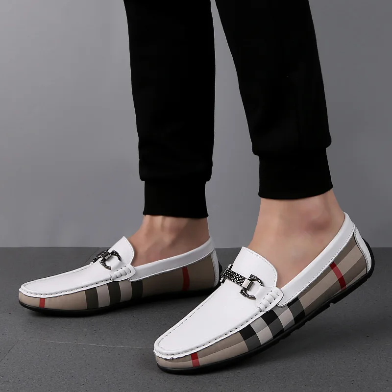 Designer Men's Genuine Leather Loafers Shoes Italian Plaid Brand Men's Shoes Luxury Quality Casual Business Slip on Shoes Men
Designer Men's Genuine Leather Loafers Shoes Italian Plaid Brand Men's Shoes Luxury Quality Casual Business Slip on Shoes Men