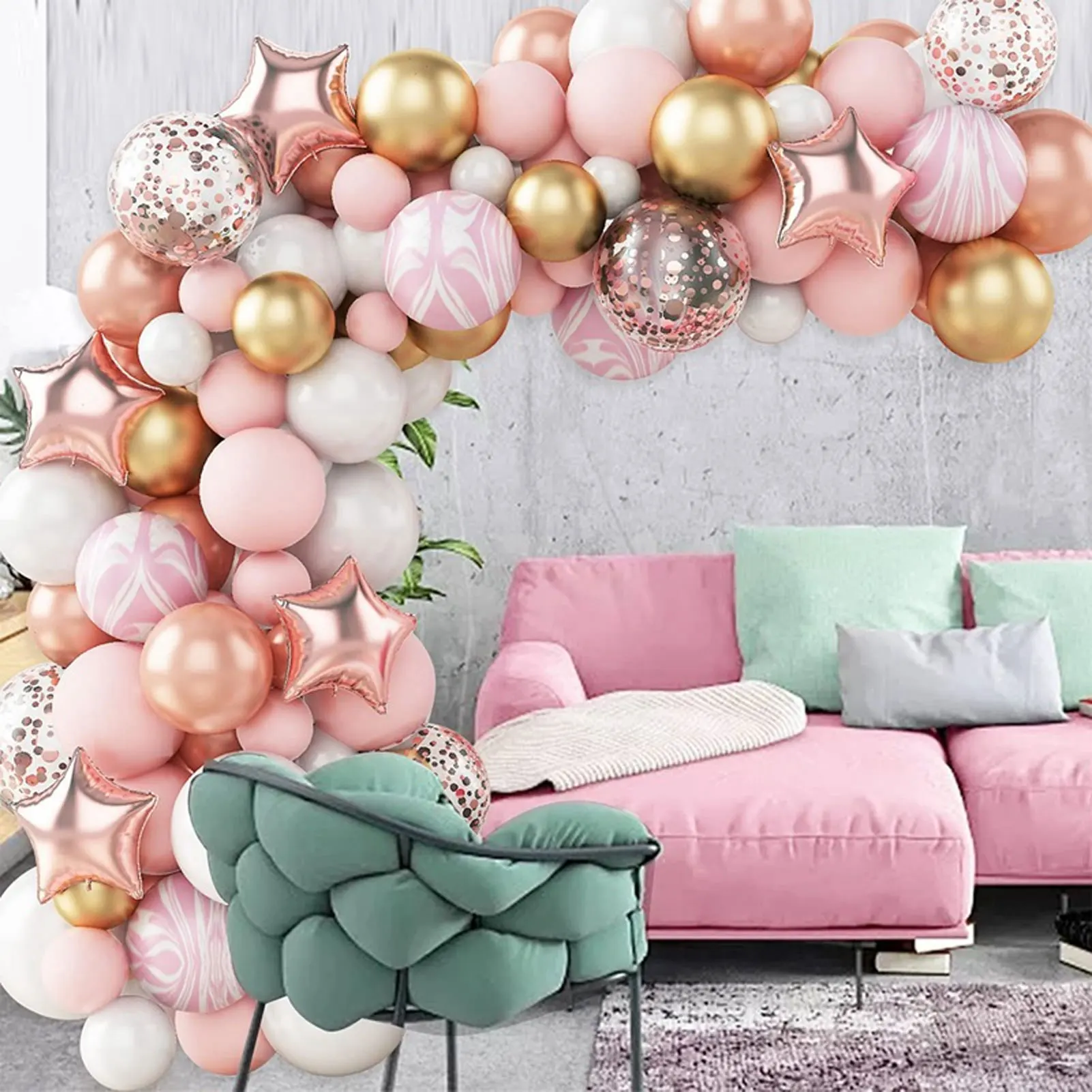 Happy Birthday Pink Balloon Arch Kit White Gold Confetti Balloons Garland Kit Wedding Engagement Baby Shower Decoration Set
Happy Birthday Pink Balloon Arch Kit White Gold Confetti Balloons Garland Kit Wedding Engagement Baby Shower Decoration Set
