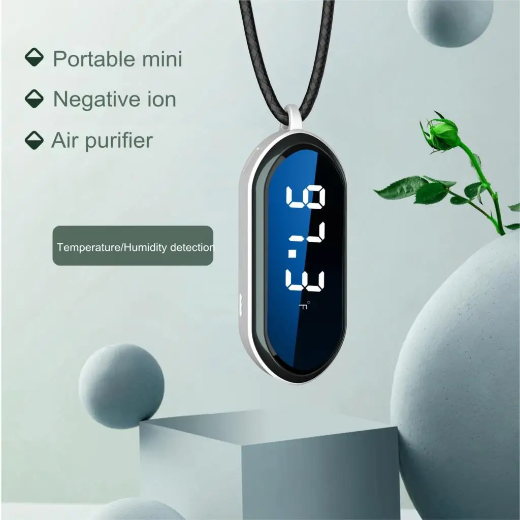 Rechargeable Hanging Neck Anion Air Purifier Display Temperature Mini Portable Negative Ion Air Cleaner Remove Formaldehyde Dust
Rechargeable Hanging Neck Anion Air Purifier Display Temperature Mini Portable Negative Ion Air Cleaner Remove Formaldehyde Dust