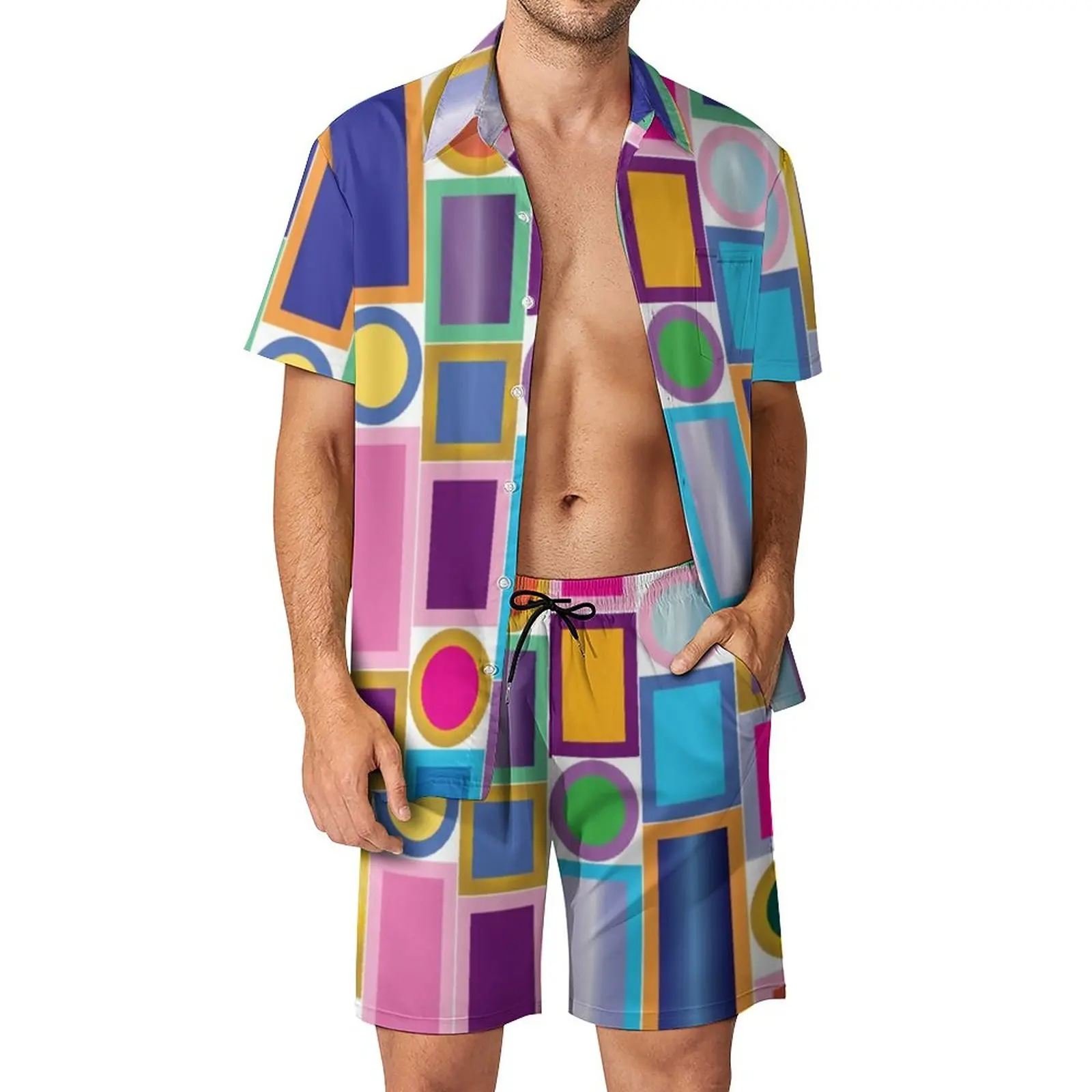 Mid-Century Color Bling Fitness Outdoor Men Sets Geometry Casual Shirt Set Graphic Shorts 2 Piece Streetwear Suit Large Size
Mid-Century Color Bling Fitness Outdoor Men Sets Geometry Casual Shirt Set Graphic Shorts 2 Piece Streetwear Suit Large Size