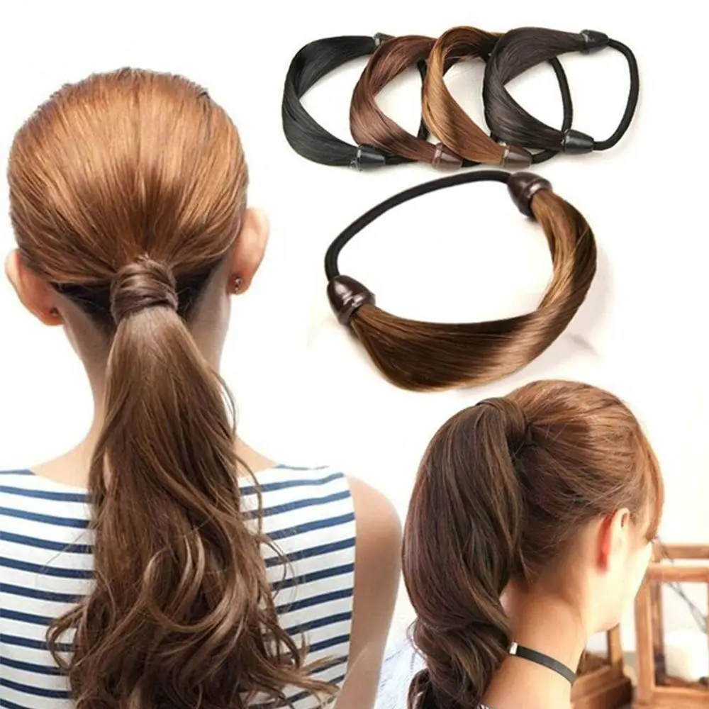 Fashion Women Ponytail Hair Band Synthetic Wig Scrunchie Wig Hair Rope Headwear Braid Hair Rope Hair Accessories 
Fashion Women Ponytail Hair Band Synthetic Wig Scrunchie Wig Hair Rope Headwear Braid Hair Rope Hair Accessories