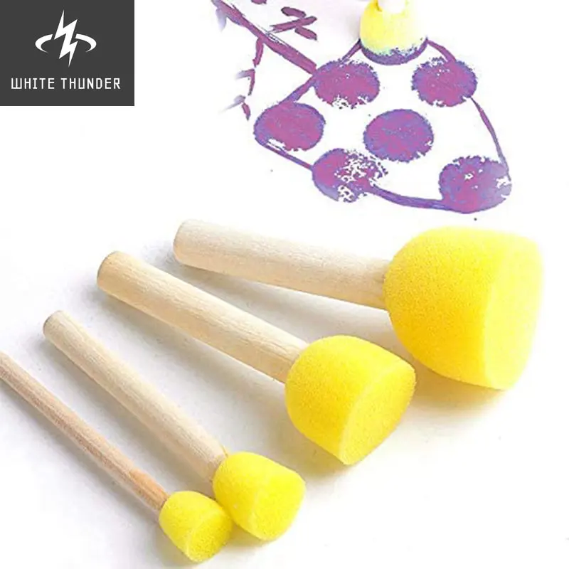 4pcs/set Sponge Paint Brush Wooden Handle Sponge Foam Brushes Art Painting Tool For Kids DIY Toy Art Supplies
4pcs/set Sponge Paint Brush Wooden Handle Sponge Foam Brushes Art Painting Tool For Kids DIY Toy Art Supplies