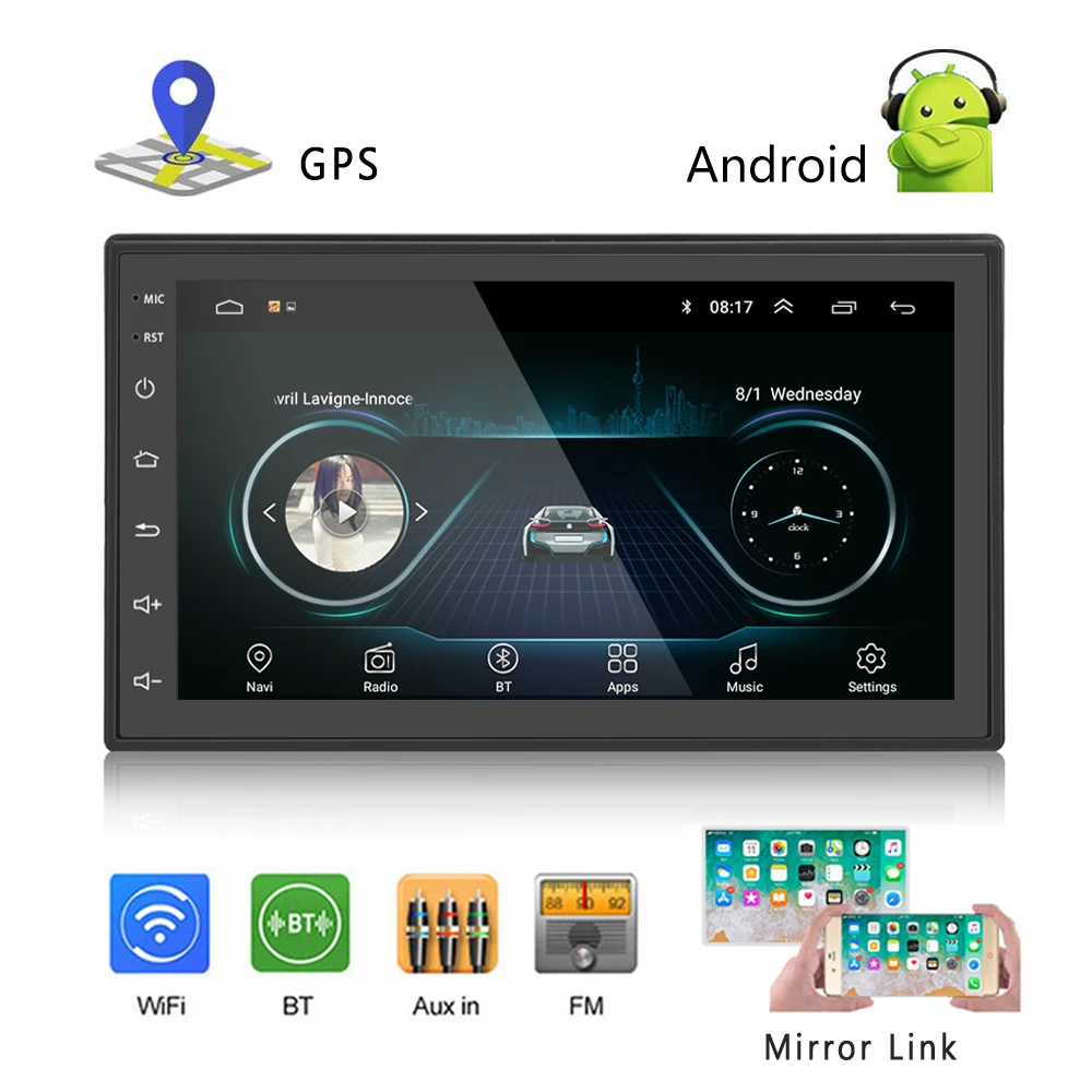 Camecho 2Din GPS Car Stereo Radio 6.8'' Touch Screen Car MP5 Player with Bluetooth WIFI GPS FM Radio Receiver Suppport Rear Cam
Camecho 2Din GPS Car Stereo Radio 6.8'' Touch Screen Car MP5 Player with Bluetooth WIFI GPS FM Radio Receiver Suppport Rear Cam