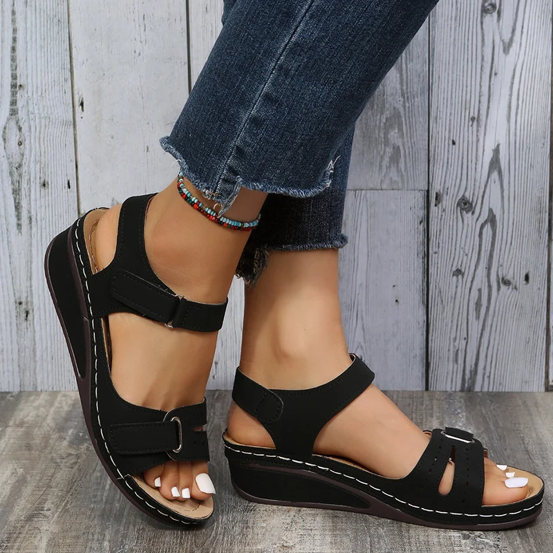 Women's Sandals Summer 2023 Fashion Open Toe New Retro Breathable Womens Sandals Wedge Buckle Orthopedic Footwear Female Shoes
Women's Sandals Summer 2023 Fashion Open Toe New Retro Breathable Womens Sandals Wedge Buckle Orthopedic Footwear Female Shoes