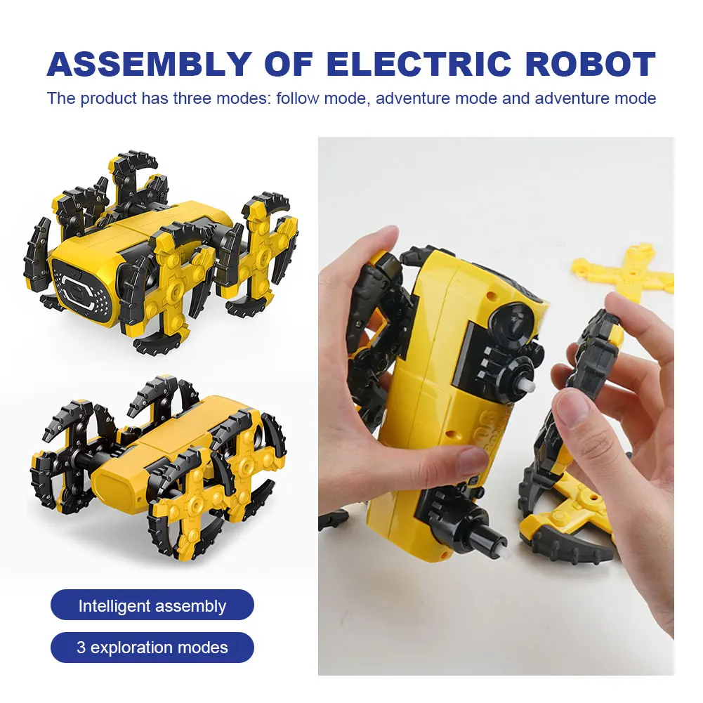 

Electric Gesture Sensing Robot Battery Powered DIY Robot Car Set Infrared Assembling Building Robot Toys for Children Smart Gift