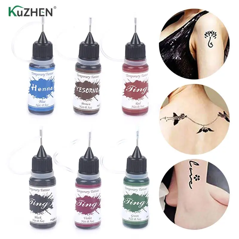 10ml Temporary Henna Tattoo Juice Ink Natural Organic Fruit Gel Indian For Temporary Tattoo Sticker Body Paint Temporary Tattoo
10ml Temporary Henna Tattoo Juice Ink Natural Organic Fruit Gel Indian For Temporary Tattoo Sticker Body Paint Temporary Tattoo