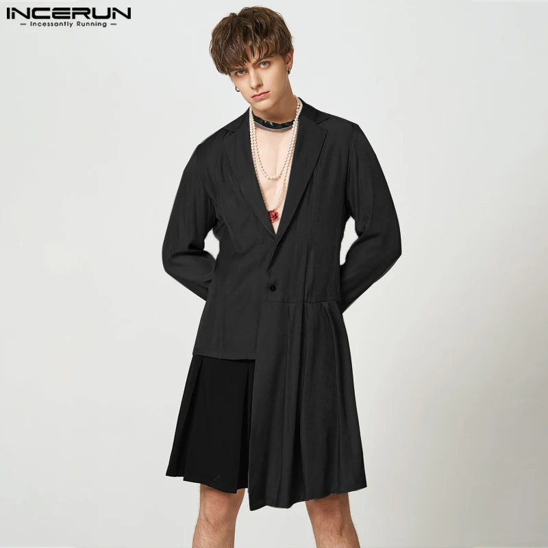 American Style Men's Fashionable Two-color Solid Blazer Casual Party Hot Sale Male Long Sleeve Suit Coat S-5XL INCERUN Tops 2023
American Style Men's Fashionable Two-color Solid Blazer Casual Party Hot Sale Male Long Sleeve Suit Coat S-5XL INCERUN Tops 2023