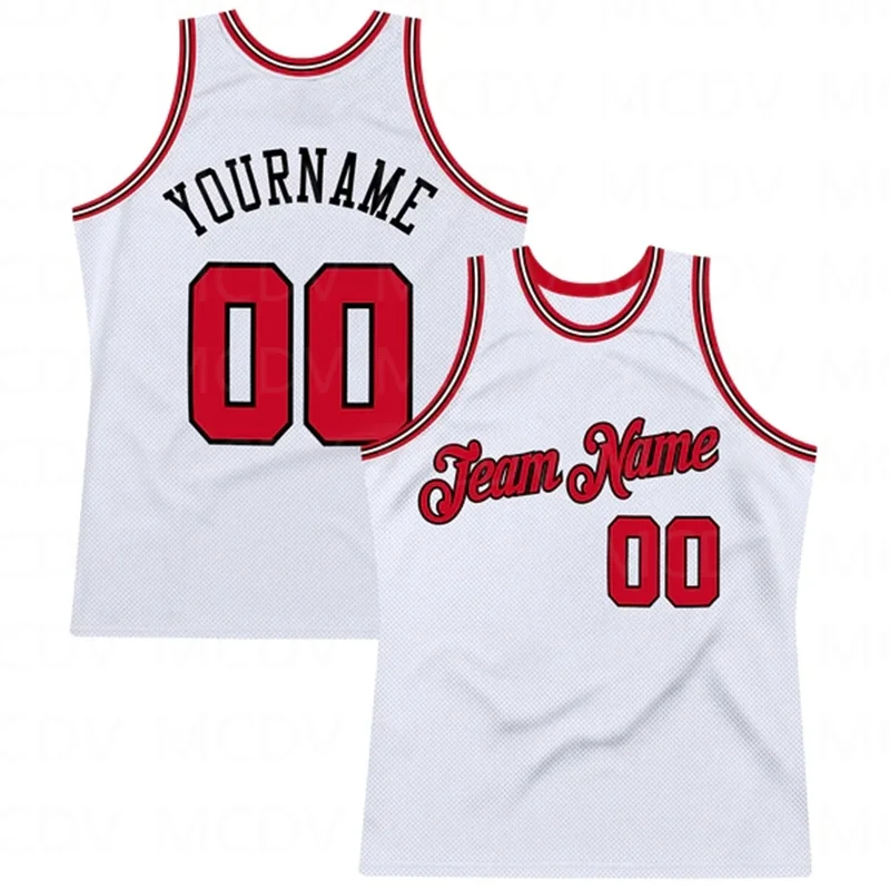 Custom White Red-Black Authentic Throwback Basketball Jersey 3D Print Team Name Number Vest Game Practice Clothes Adult/Youth
Custom White Red-Black Authentic Throwback Basketball Jersey 3D Print Team Name Number Vest Game Practice Clothes Adult/Youth