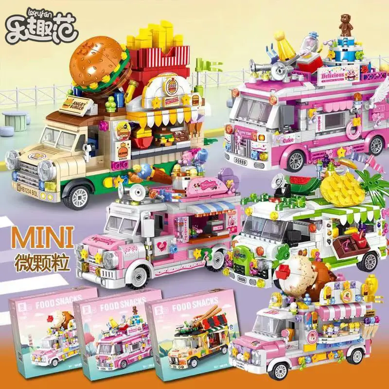 City Street View Ice Cream Car Food Shop Mini Building Blocks Camping Vehicle Friends Bricks DIY Toys for Children Girls
City Street View Ice Cream Car Food Shop Mini Building Blocks Camping Vehicle Friends Bricks DIY Toys for Children Girls