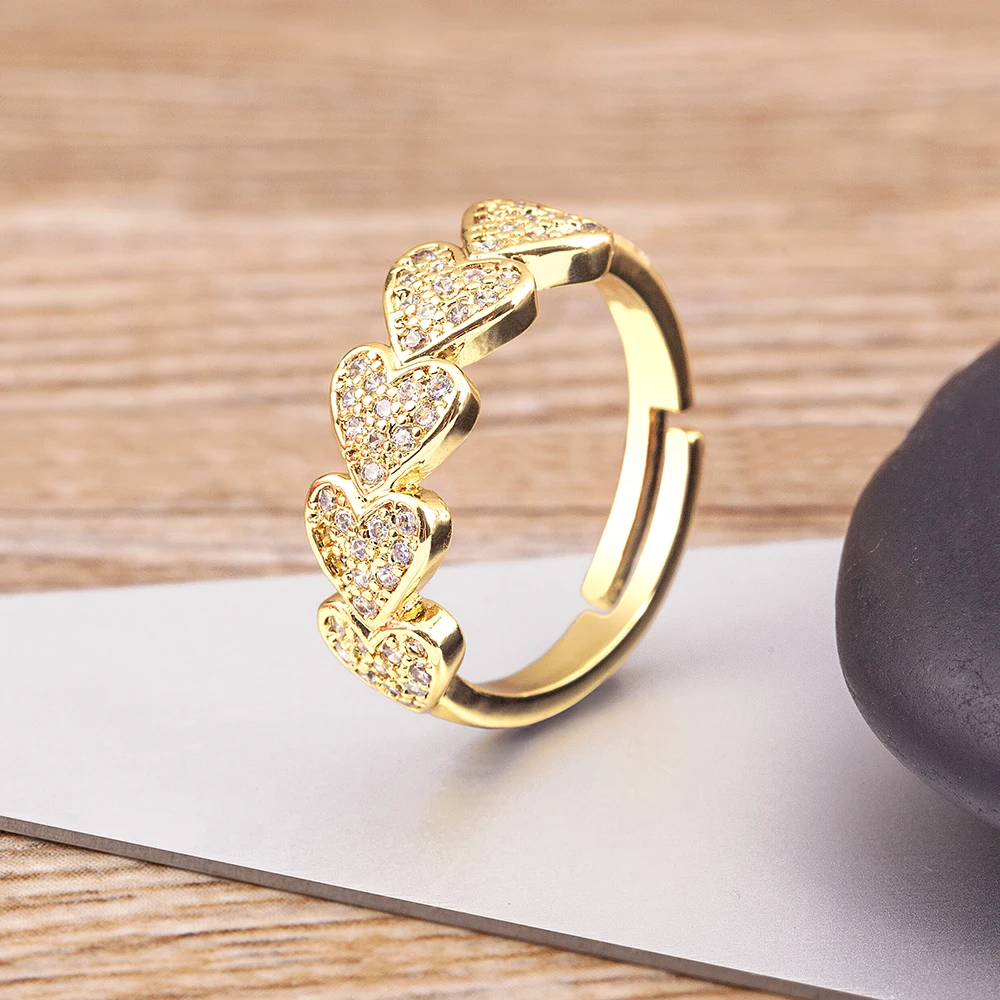 Nidin Temperament Romantic Heart Open Adjustable Rings for Women Girls Engagement Zircon Party Wedding Gift Jewelry Wholesale
Nidin Temperament Romantic Heart Open Adjustable Rings for Women Girls Engagement Zircon Party Wedding Gift Jewelry Wholesale