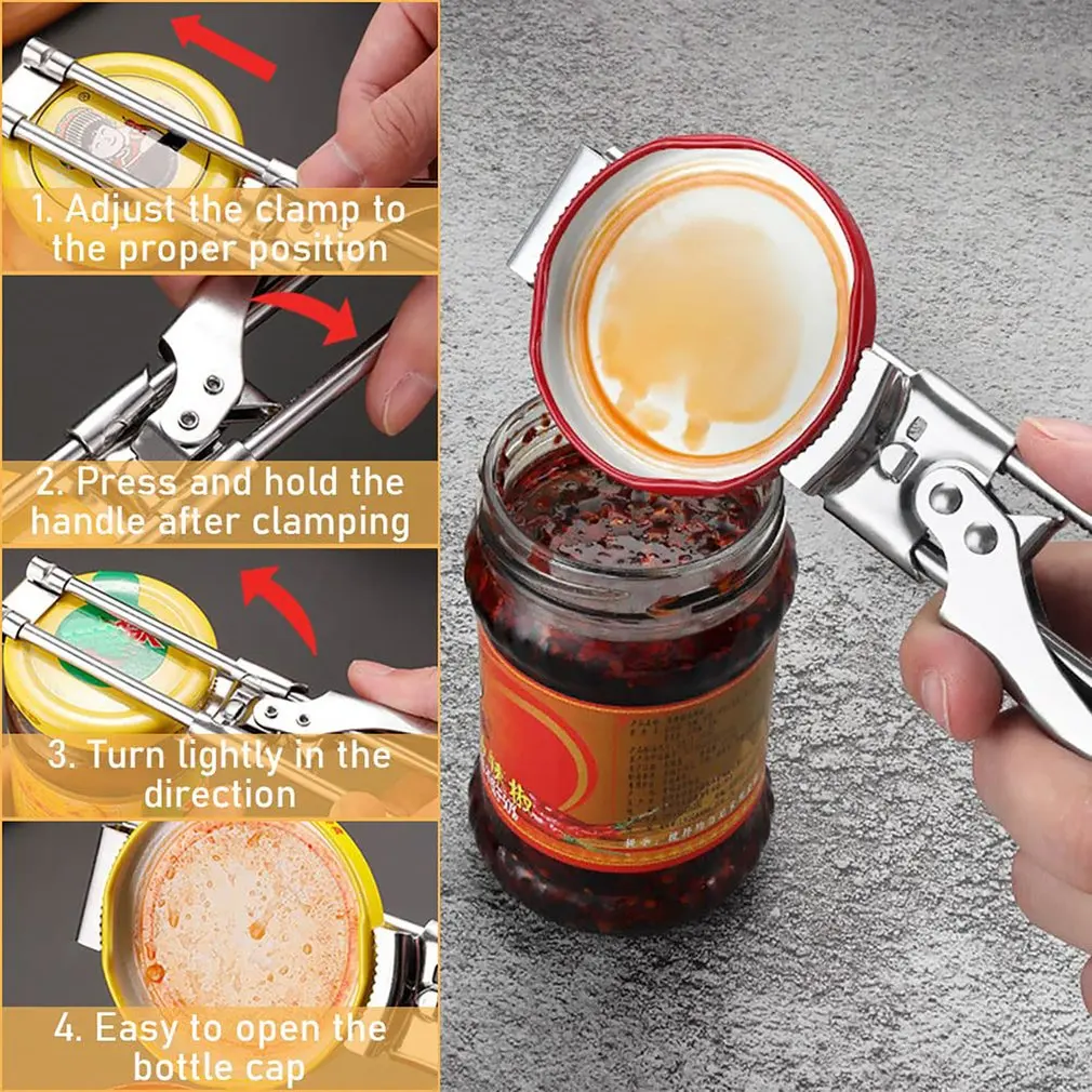 Can Opener Adjustable Stainless Steel Non-Slip Multifunction Manual Jar Bottle Bottle Lid Opener Gadget Home Gadgets Accessories
Can Opener Adjustable Stainless Steel Non-Slip Multifunction Manual Jar Bottle Bottle Lid Opener Gadget Home Gadgets Accessories